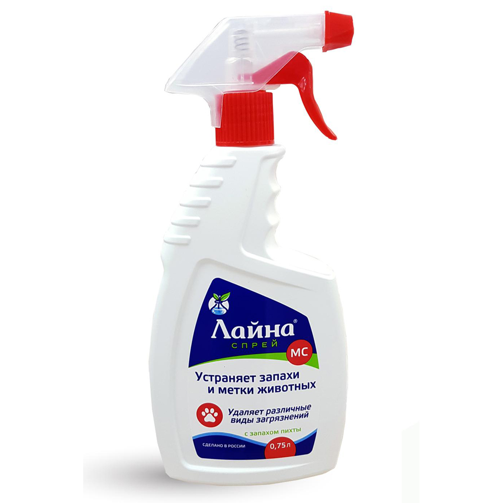 

Лайна Спрей для устранения запахов и меток кошек и собак, 750 мл, с запахом пихты