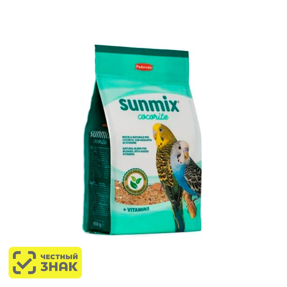 

Padovan Sunmix Cocorite корм комплексный/основной для волнистых попугаев, 850 г