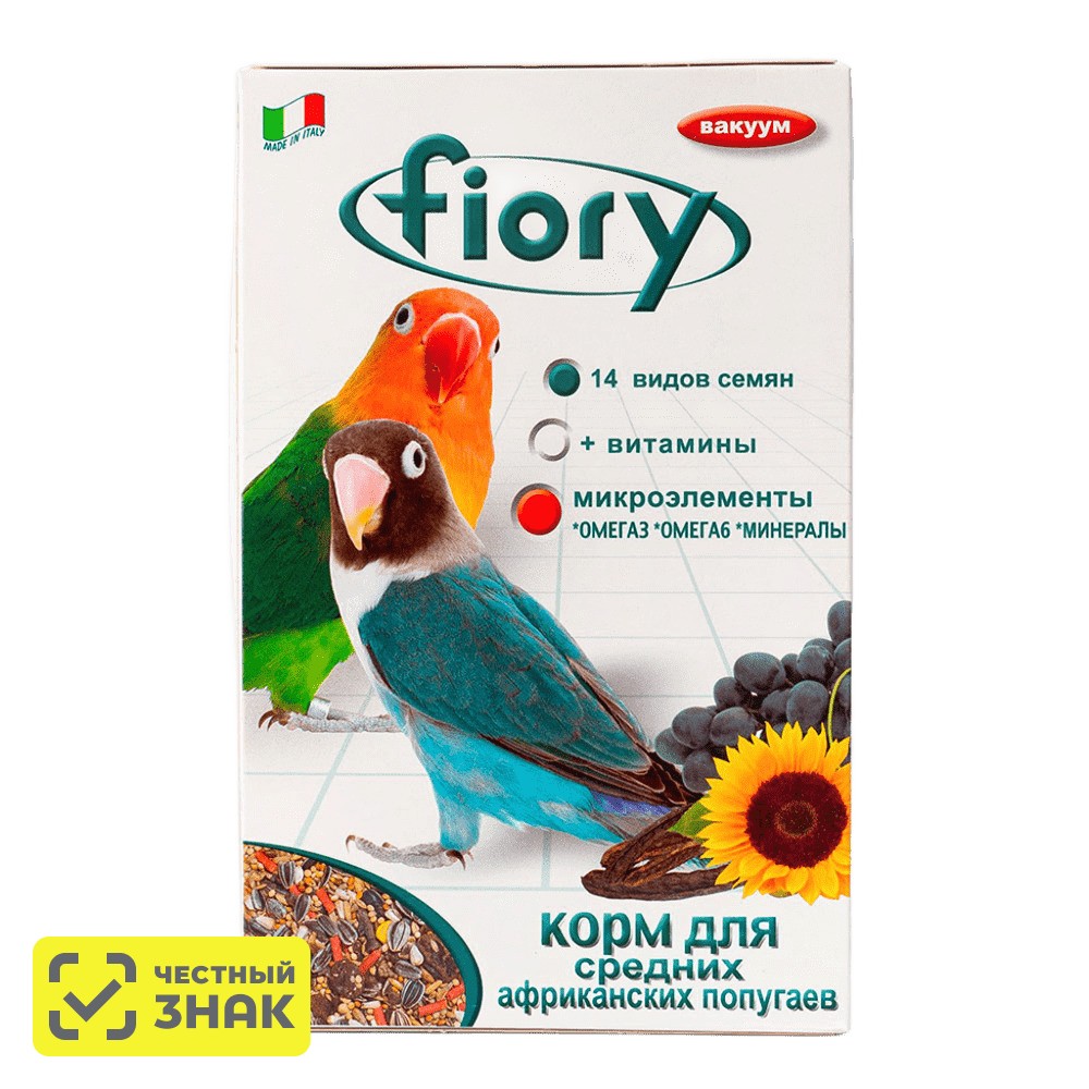 

Fiory Parrocchetti African Корм для средних попугаев, 800 г