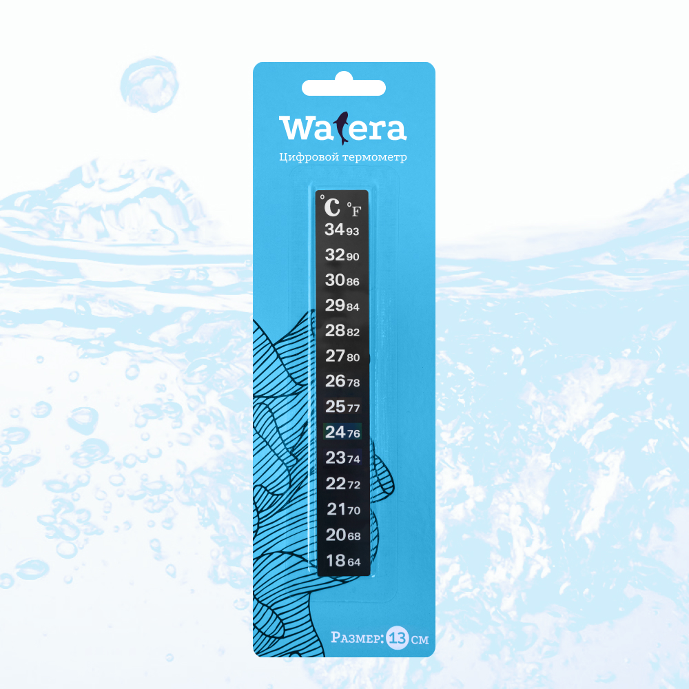 

WATERA Термометр цифровой для аквариума, 13 см