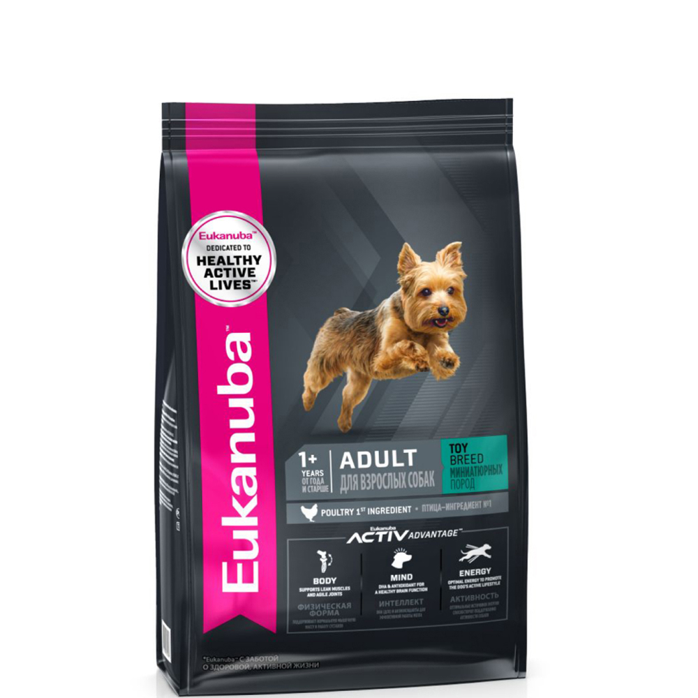 

Eukanuba Adult Toy Breed Сухой корм для щенков миниатюрных пород, с птицей, 500 гр.