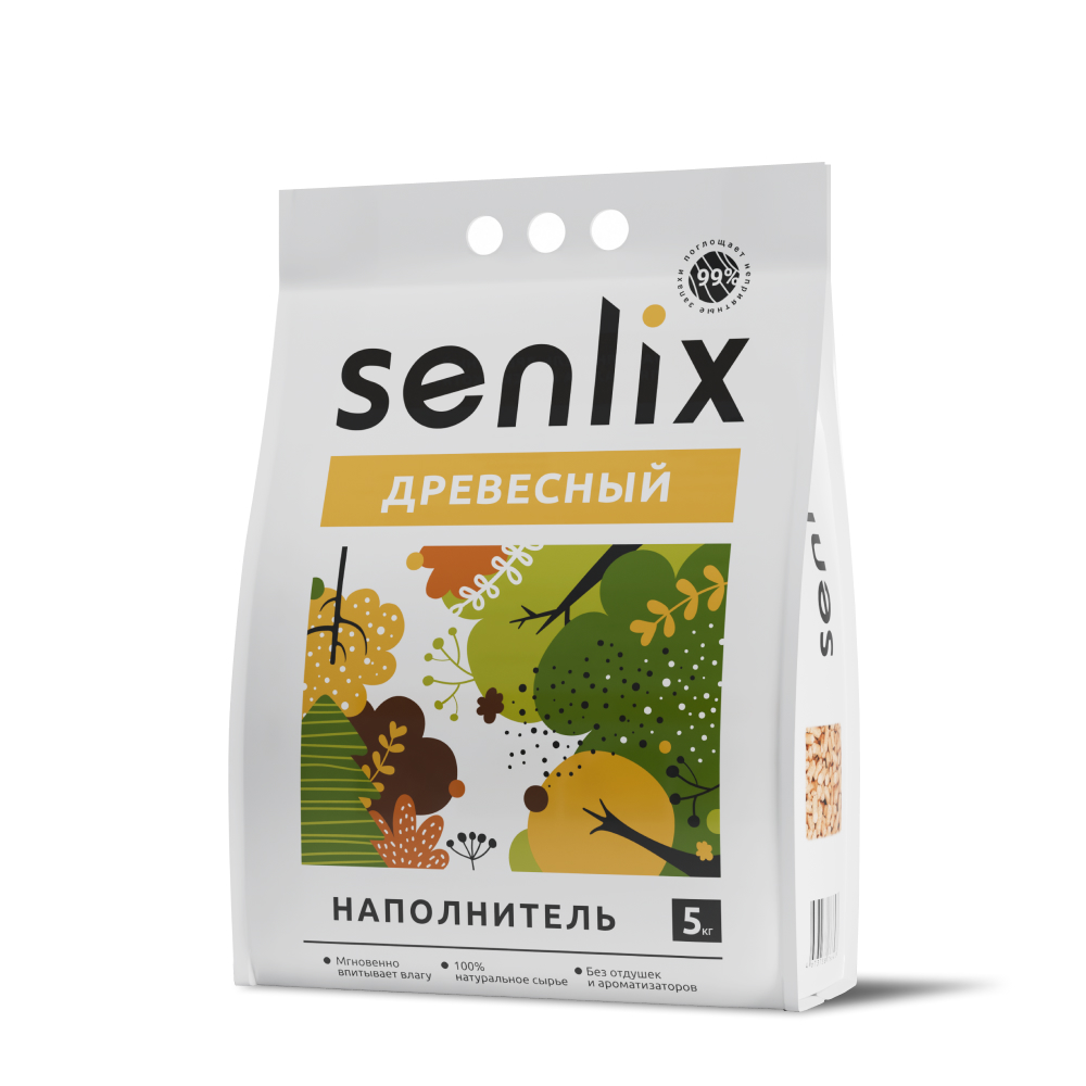 

SENLIX Наполнитель древесный впитывающий для кошачьего туалета (5 кг)