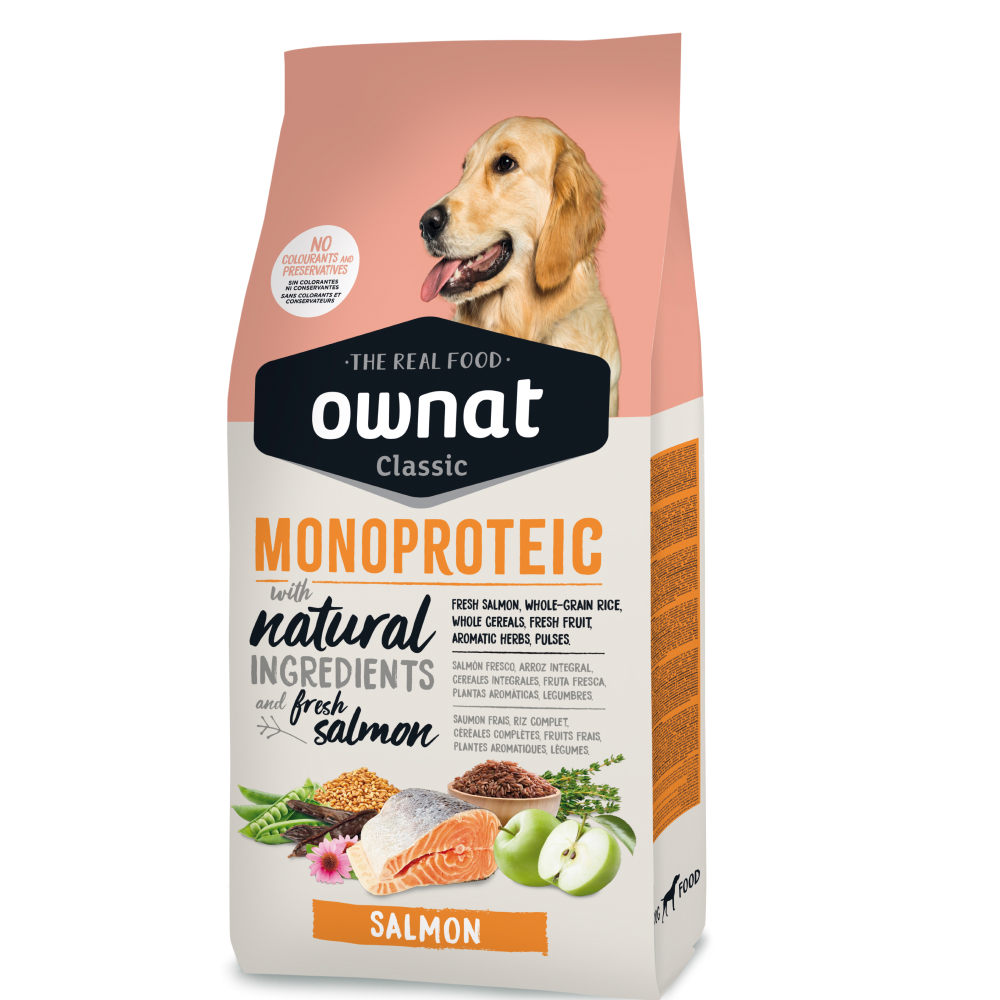 Ownat Classic Monoproteic Сухой монопротеиновый корм для собак, с лососем