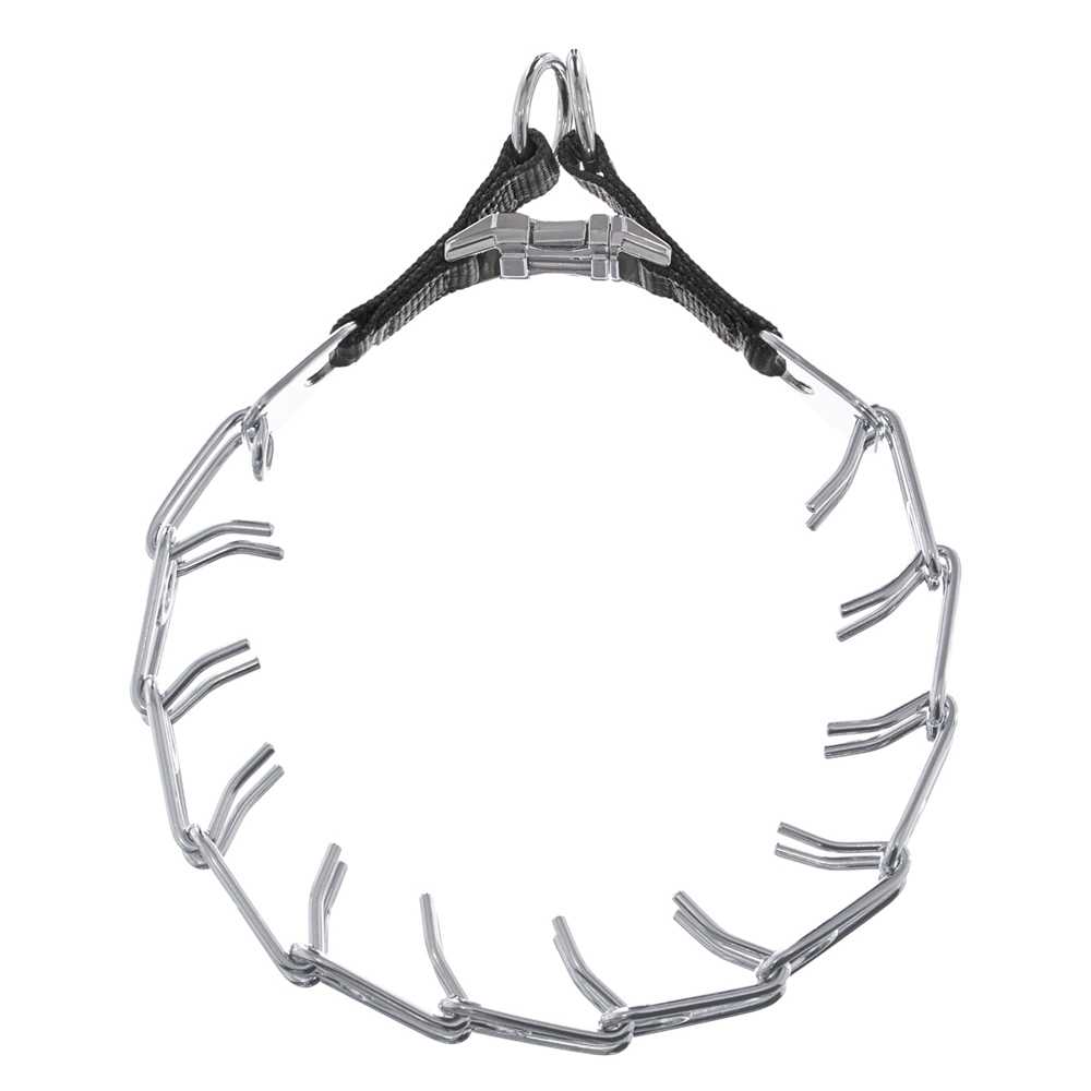 

Zoo One Ошейник строгий для собак, обхват шеи 63 см, ширина 3,8 см, серебряный, Серый