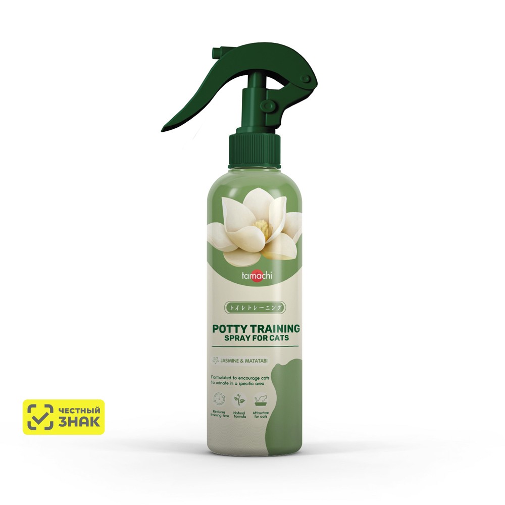

TAMACHI Спрей для приучения к туалету кошек, 200 мл, с жасмином и мататаби