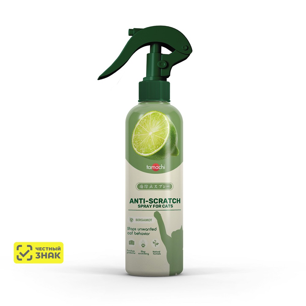 

TAMACHI Спрей от царапания для кошек, 200 мл, с бергамотом