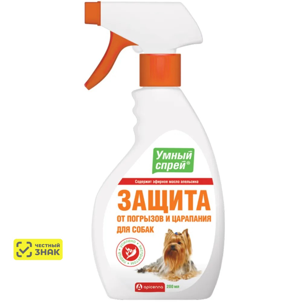 

Apicenna Умный спрей Защита от погрызов и царапания для собак, 200 мл