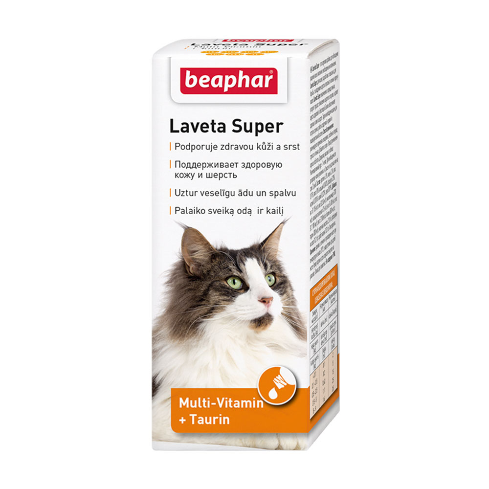 

Beaphar Laveta Super Cat Средство для улучшения шерсти у кошек, 50 мл