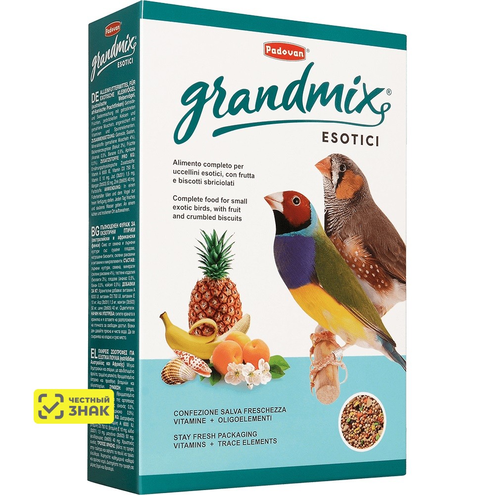 

Padovan Grandmix Esotici Корм для экзотических птиц, 400 г
