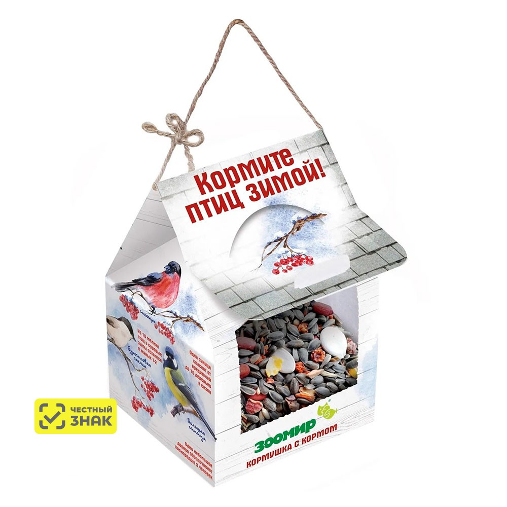

Зоомир Корм для уличных птиц в кормушке