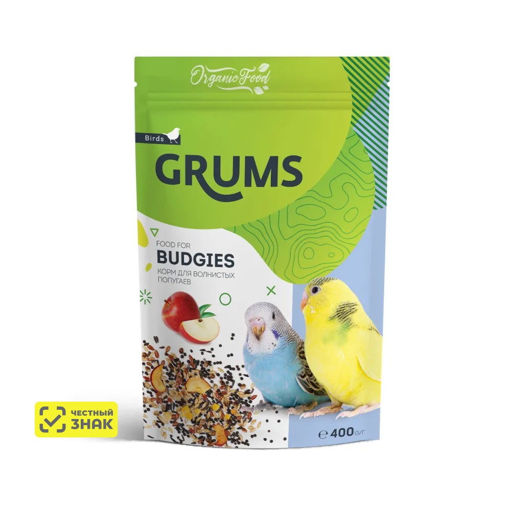 

GRUMS Корм для волнистых попугаев, 400 гр.