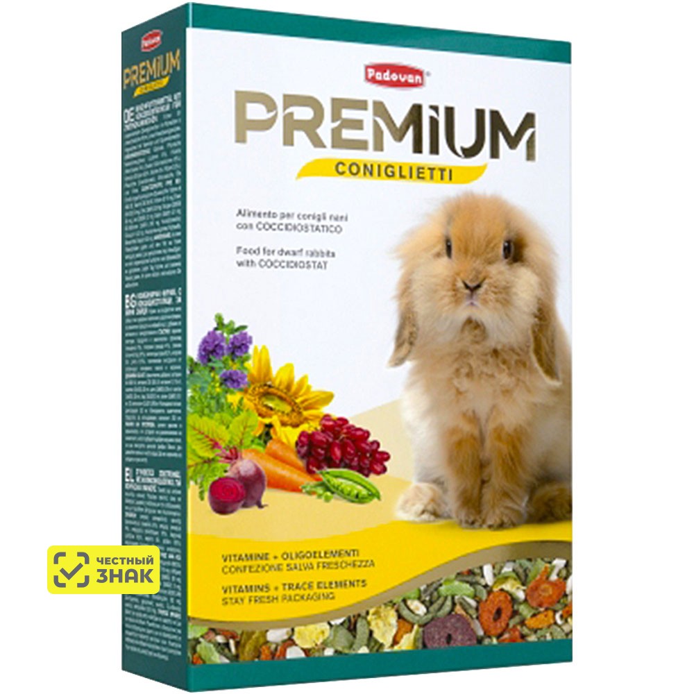 

Padovan Premium Coniglietti Корм для декоративных кроликов, 500 гр.