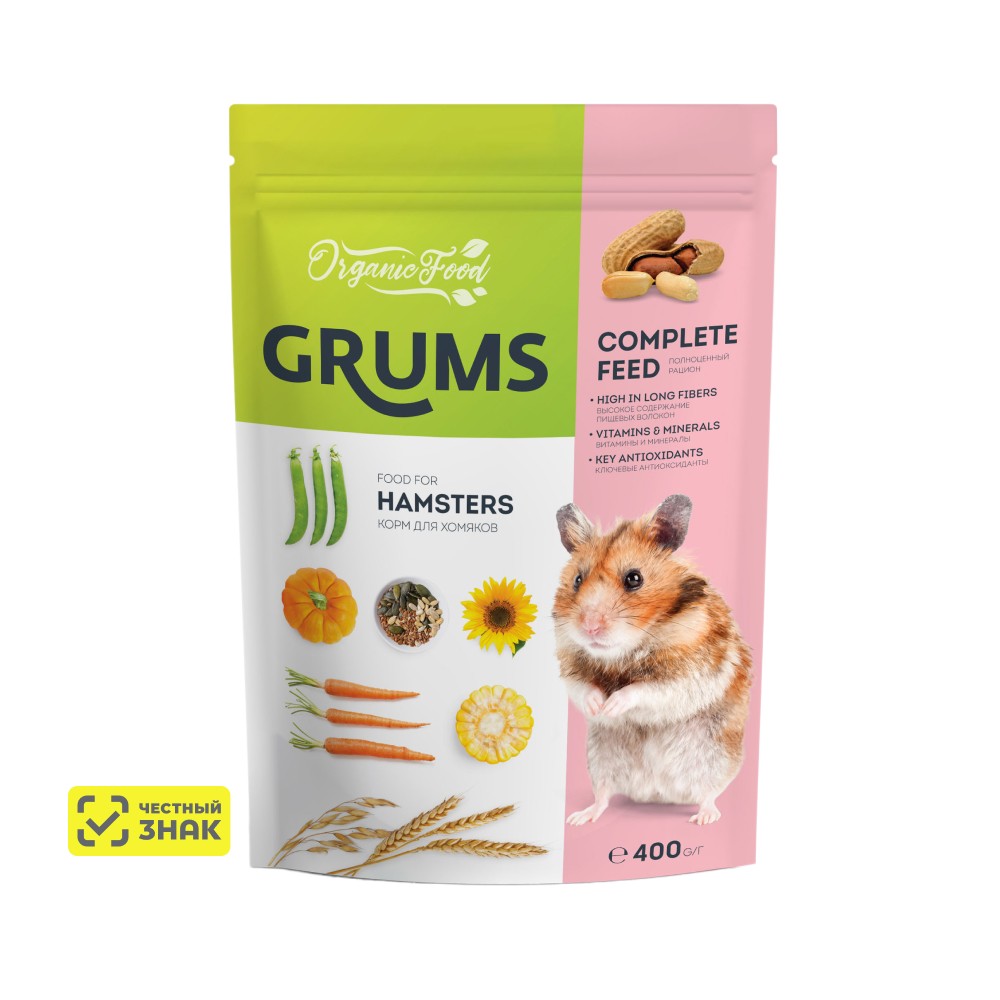 GRUMS Корм для хомяков, 400 гр.