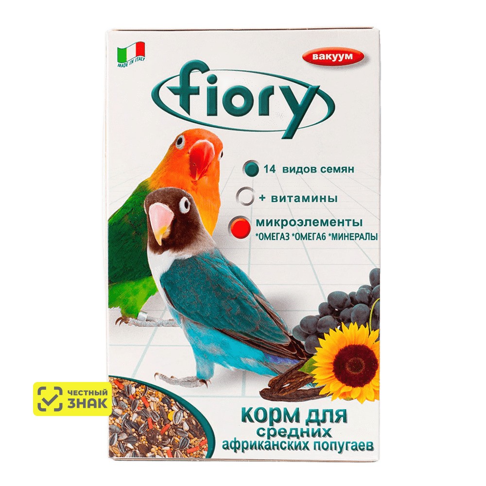 

Fiory Parrocchetti African Корм для средних попугаев, 800 г