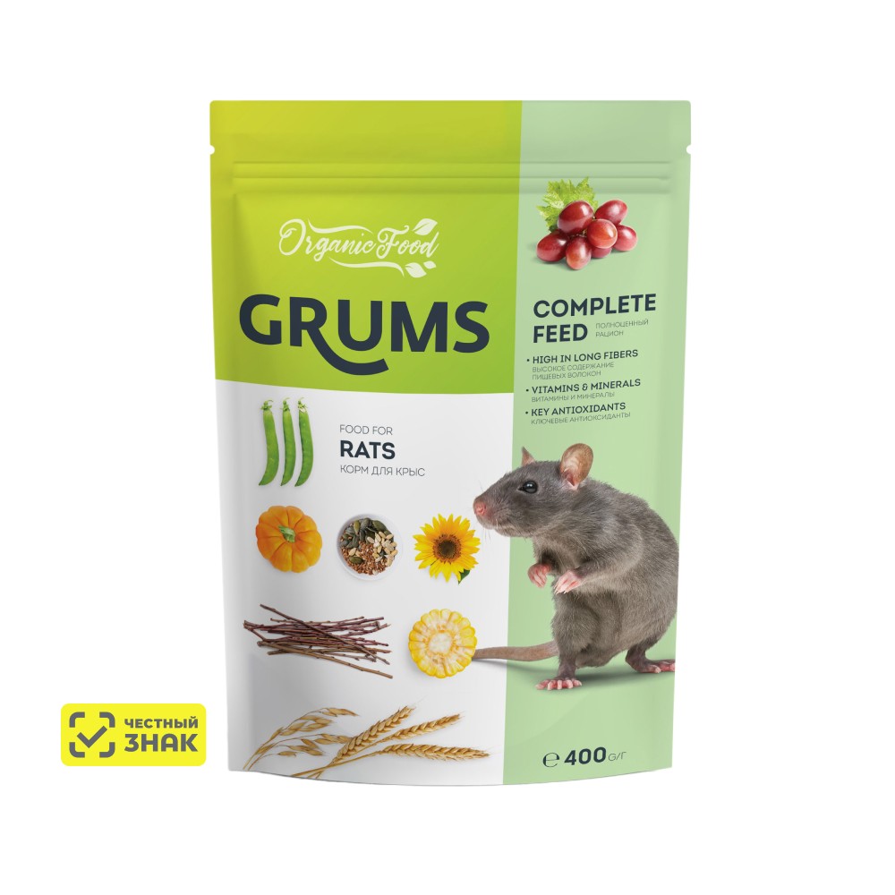 GRUMS Корм для крыс, 400 гр.
