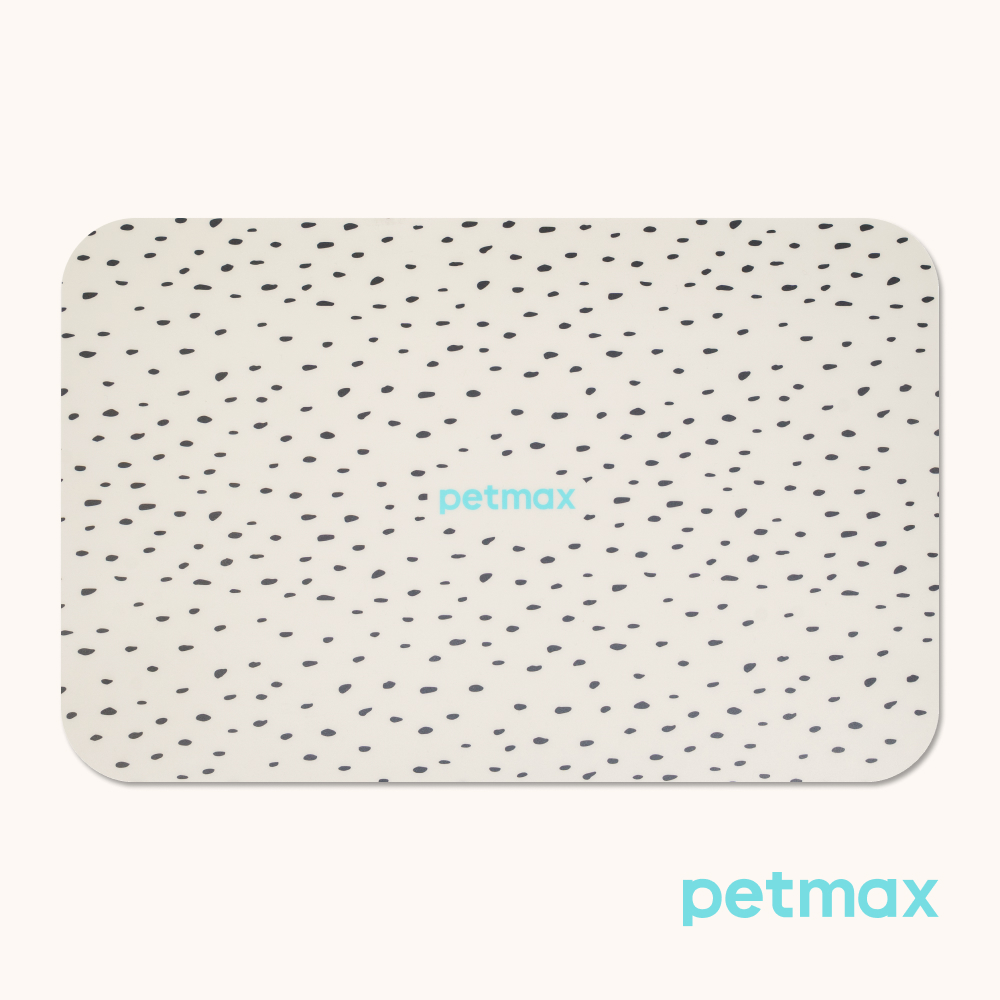 

Petmax Коврик под миску для кошек и собак Феерия, 43х28 см, черно-белый