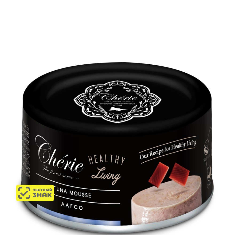 

Pettric Cherie Влажный корм (консервы) для кошек, мусс из тунца, 80 гр.