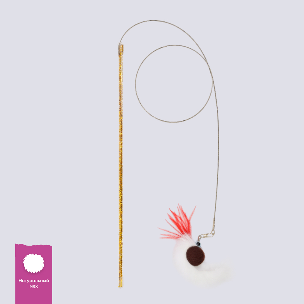 

RURRI Игрушка-дразнилка для кошек Насекомое, игрушка ,,, палка 30,, длина проволоки 68 см, цвет в ассортименте, Разноцветный