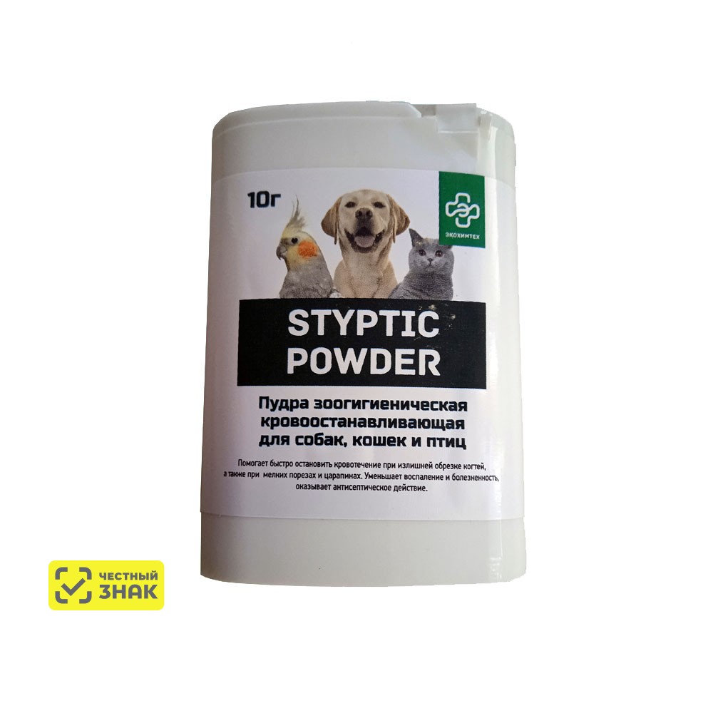 

STYPTIC POWDER Пудра кровоостанавливающая для кошек и собак, 10 гр.