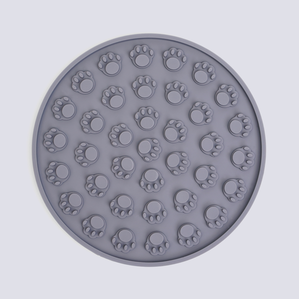 

RURRI Миска для медленного кормления кошек и собак Круг, 15х15х1 см, серый