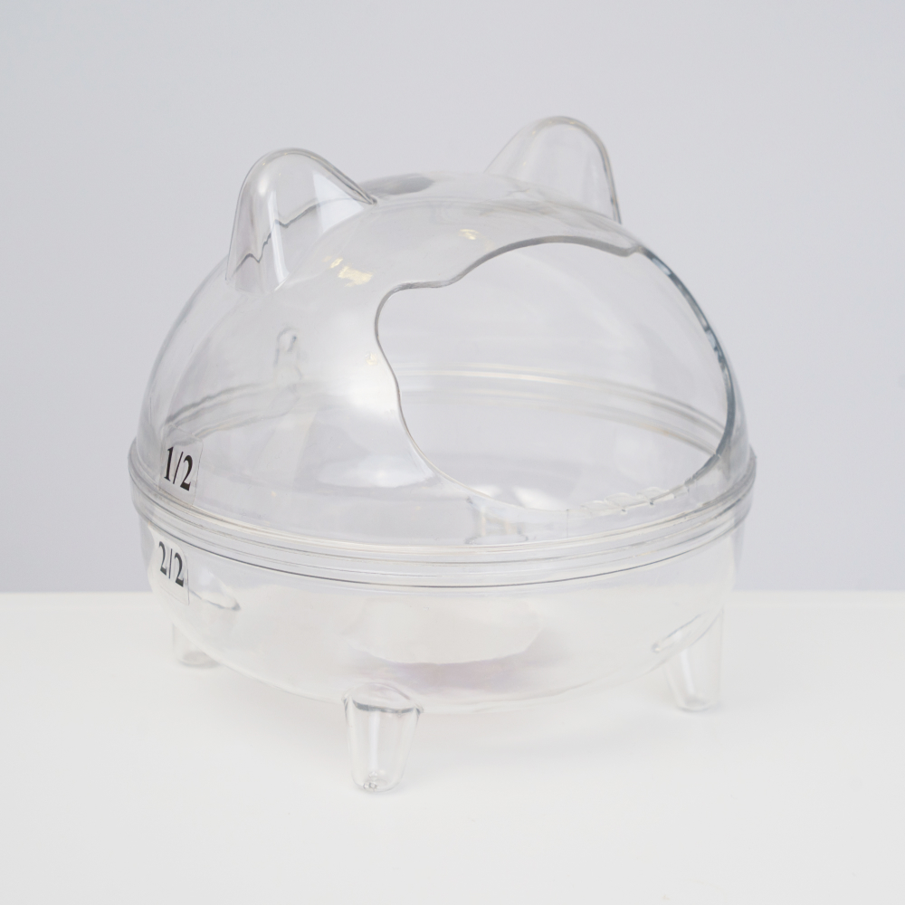 

Petmax Купалка пластиковая для грызунов, 14х14х13 см, прозрачный, Серый