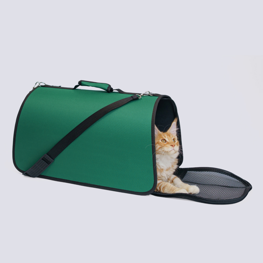 

RURRI Сумка для переноски животных 46х27х28 см зеленая, Зеленый
