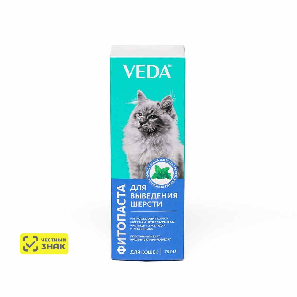 

Veda Фитопаста для выведения шерсти для кошек и хорьков, 75мл