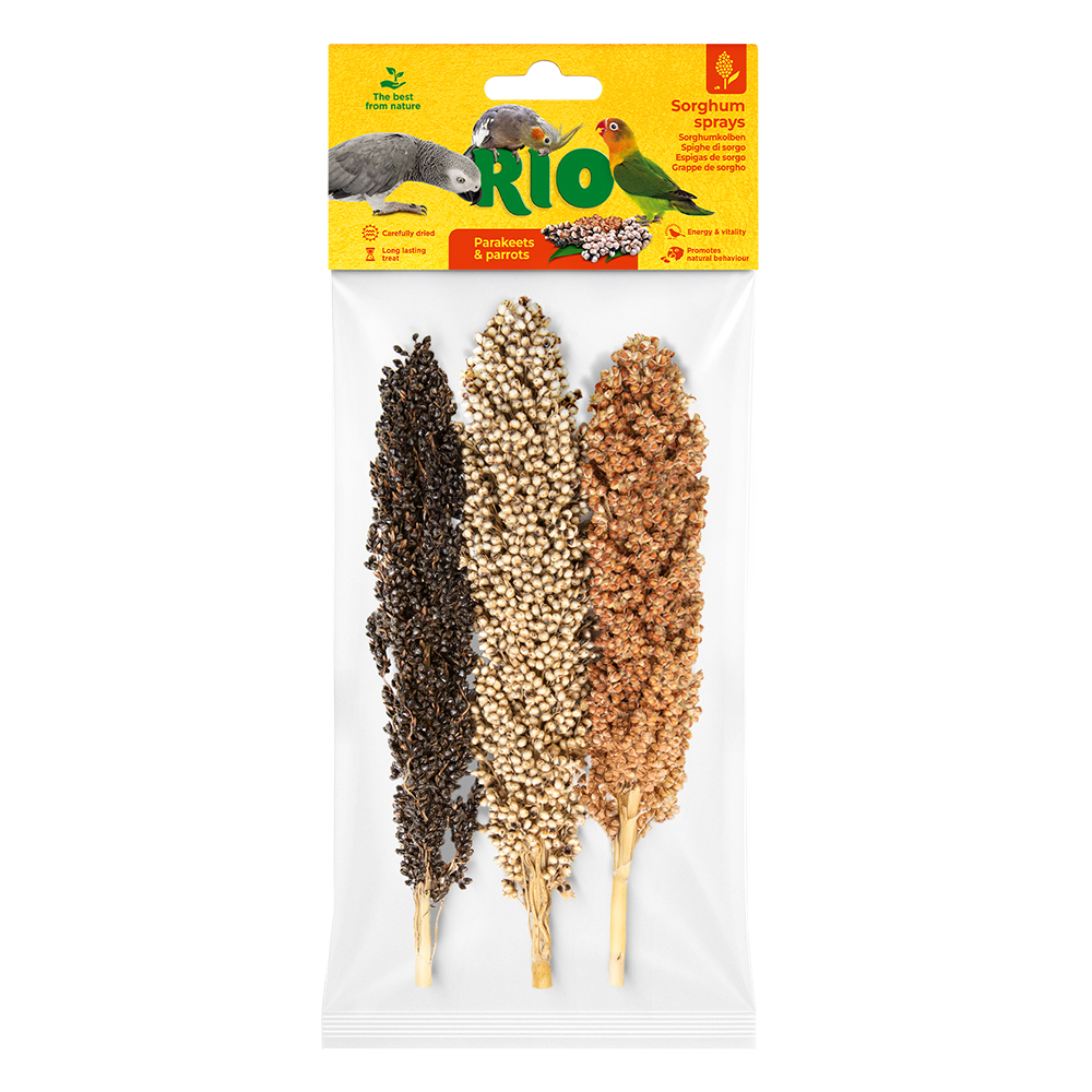 RIO Лакомство Сорго в колосьях для средних и крупных попугаев, 3 шт