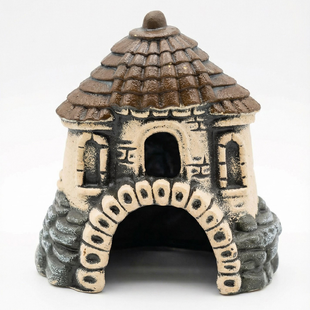 

ГРОТАКВА Декор для аквариумов Замок-шатер, 13x9x13 см, белый