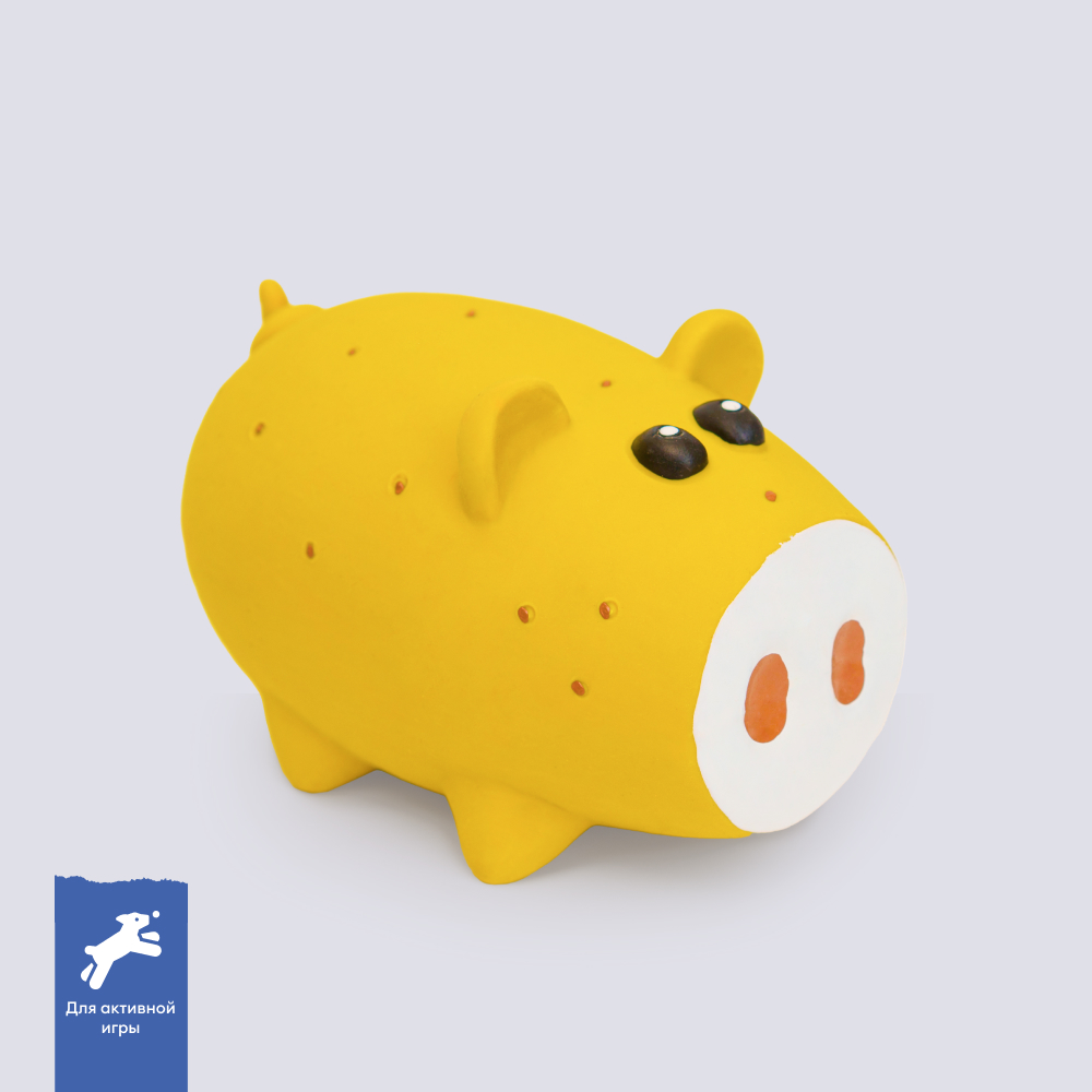 

RURRI Игрушка из латекса для собак Поросенок, Разноцветный