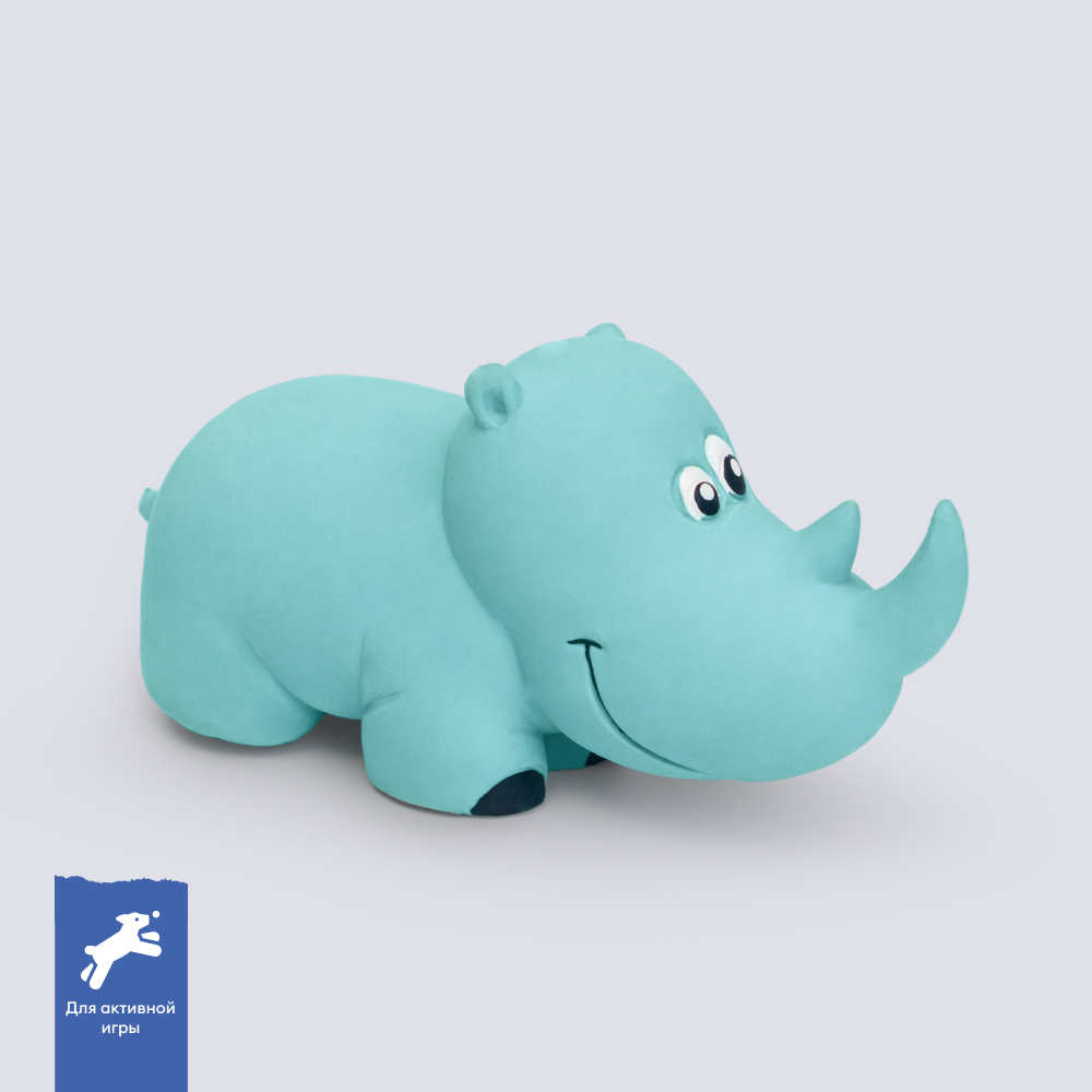 

RURRI Игрушка из латекса для собак Носорог, Разноцветный