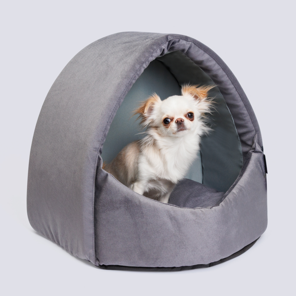 

RURRI Домик мягкий для кошек и собак мелких пород Nesty, 43х40х41,5 см, серый