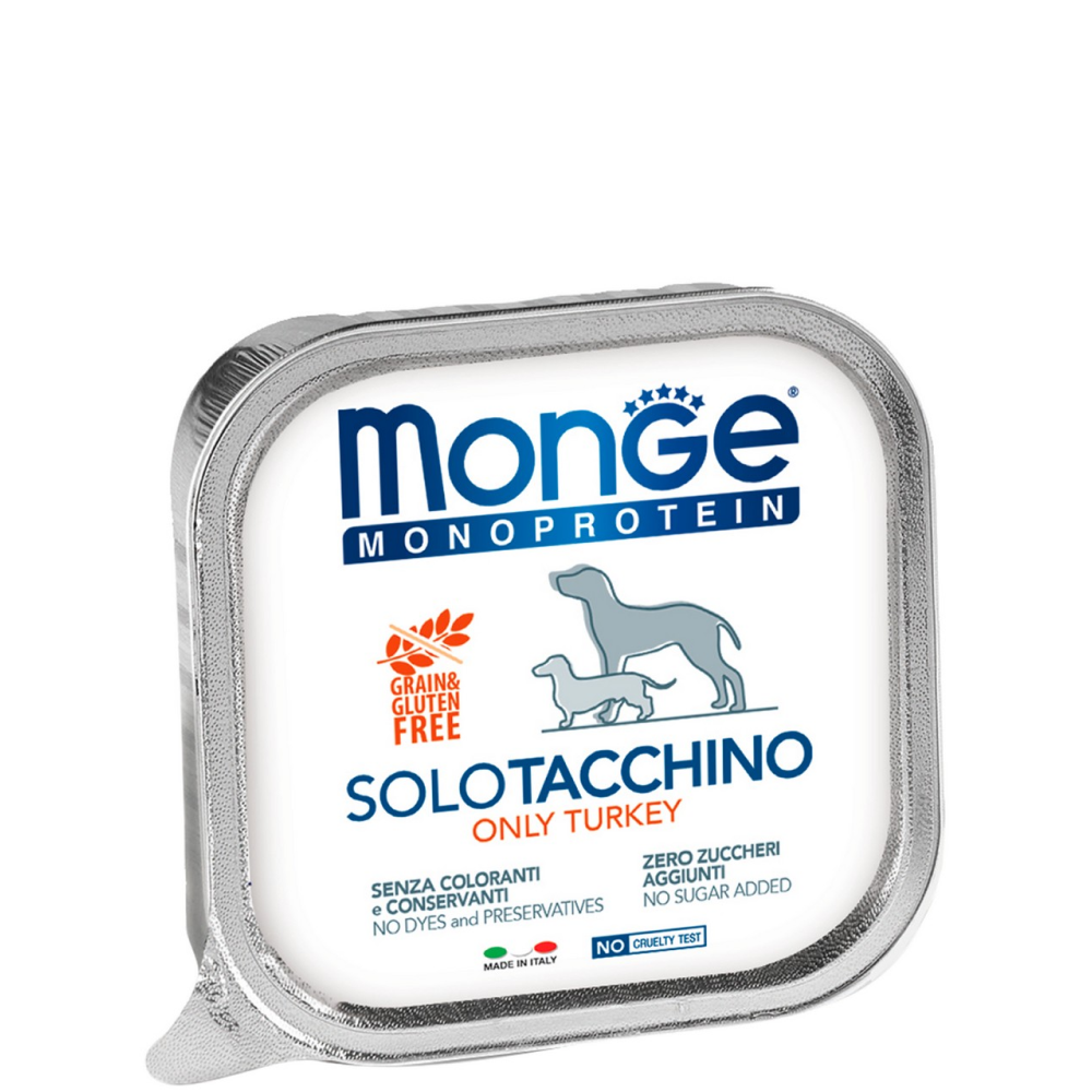 

Monge Влажный корм (консервы) для собак, паштет с индейкой, 150 гр.