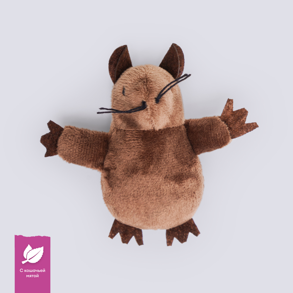 RURRI Игрушка для кошек Крот, 12х11 см, цвет в ассортименте