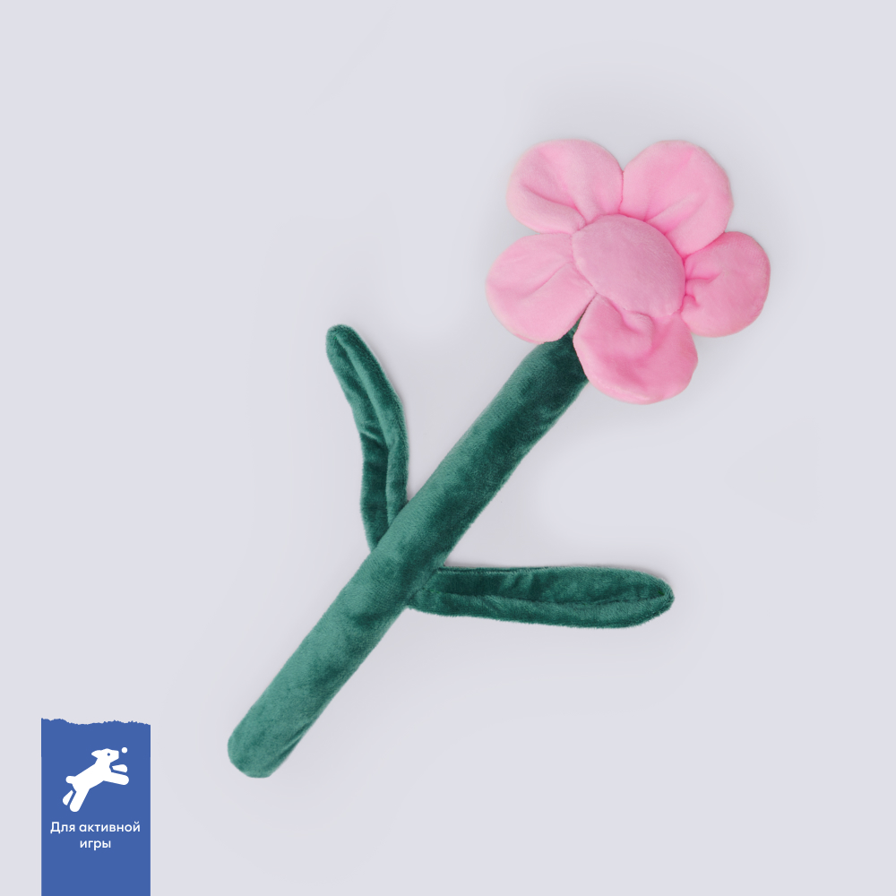 

RURRI Игрушка для собак средних и крупных пород Цветок, 29х11 см, цвет в ассортименте, Разноцветный