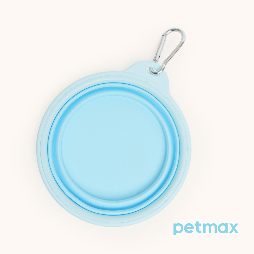 Petmax Миска складная для кошек и собак, S, 350 мл, сине-голубой