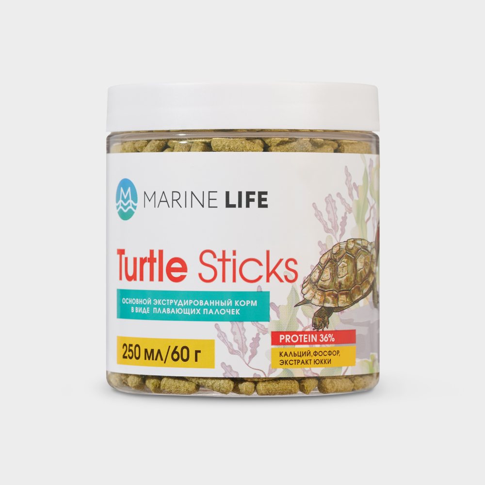 

Marine life Turtle Sticks Корм для черепах в виде плавающих палочек, 15 гр.