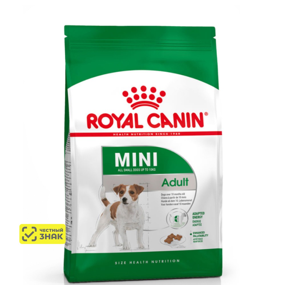 Royal Canin Mini Adult Сухой корм для взрослых собак мелких размеров в возрасте от 10 месяцев до 8 лет, 2 кг