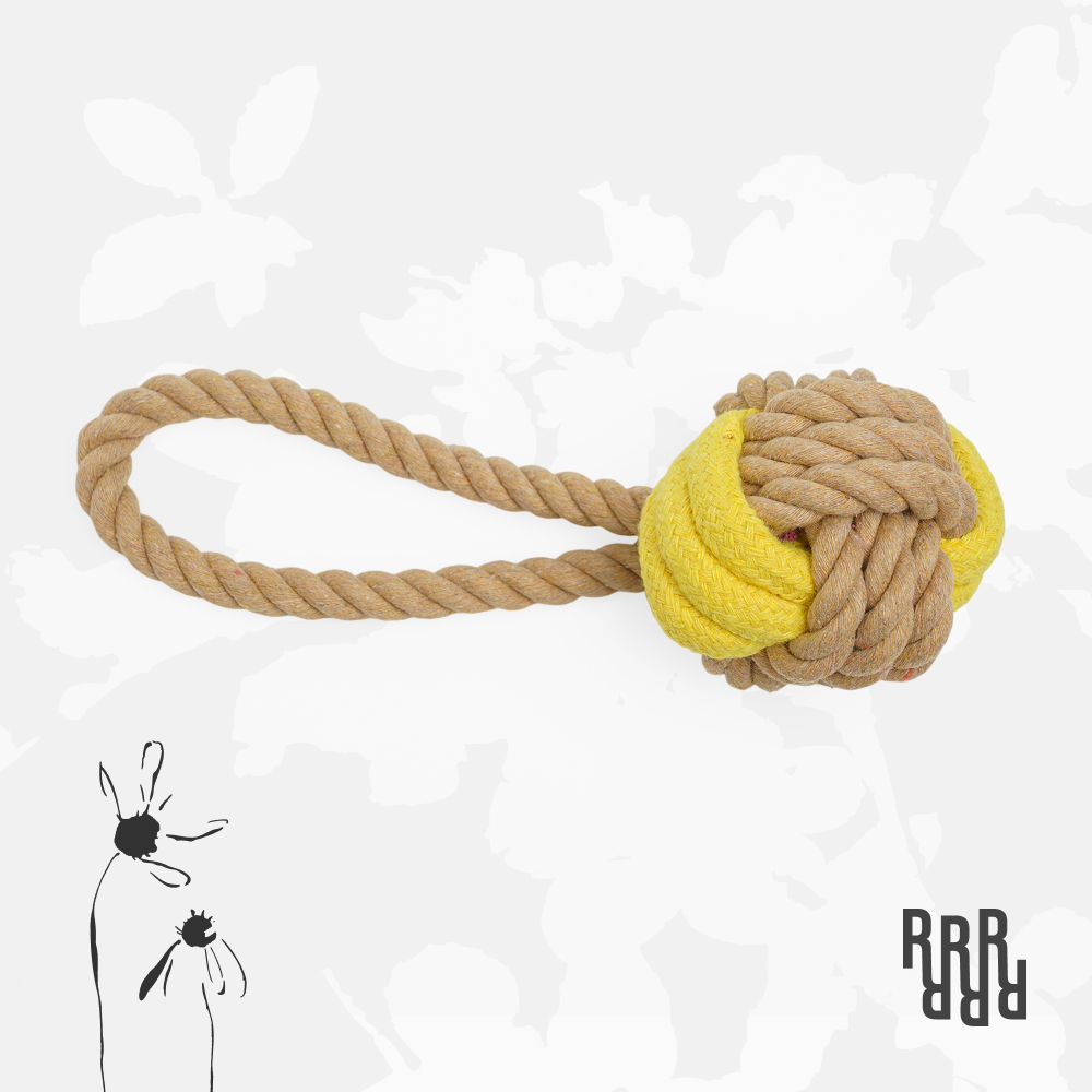RURRI Игрушка для собак Мяч на веревке