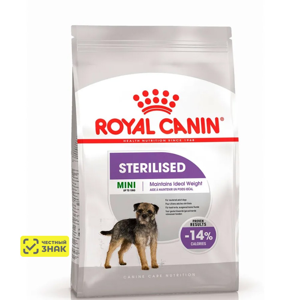 

Royal Canin Mini Sterilised Сухой корм для стерилизованных собак маленьких пород, 3 кг