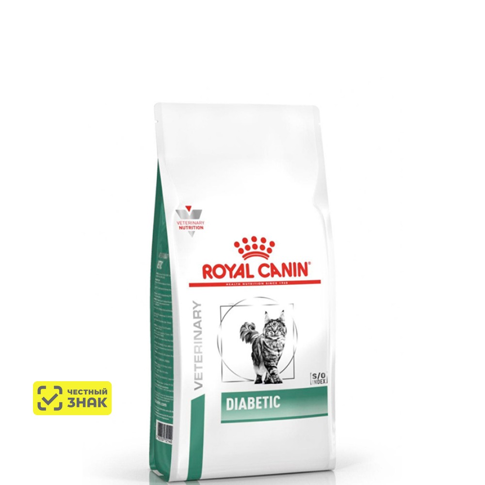 

Royal Canin Diabetic Сухой диетический корм для регулирования уровня глюкозы в крови при сахарном диабете у кошек, 350 гр.