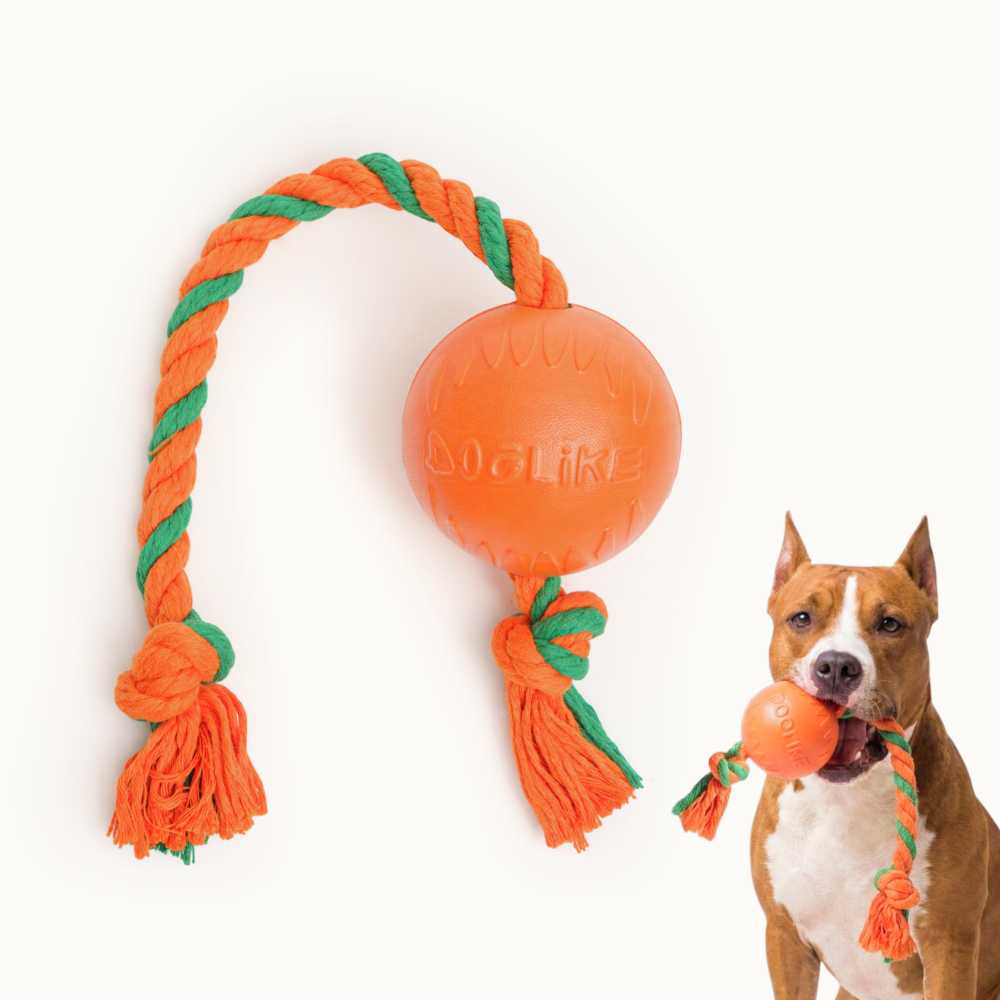 Pet hobby Игрушка для собак Мяч с канатом, диаметр 8,5 см