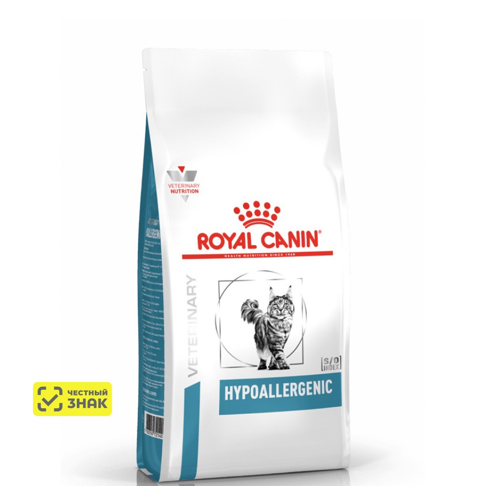 

Royal Canin Hypoallergenic Сухой диетический корм при пищевой аллергии или пищевой непереносимости некоторых ингредиентов у кошек, 2 кг