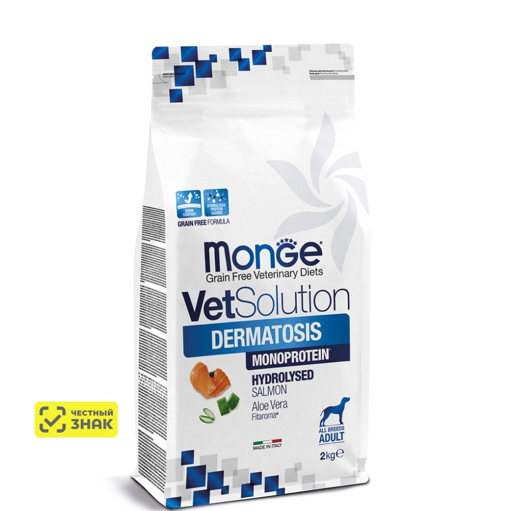 Monge VetSolution Dog Dermatosis Сухой корм для собак при заболеваниях кожи, 2 кг