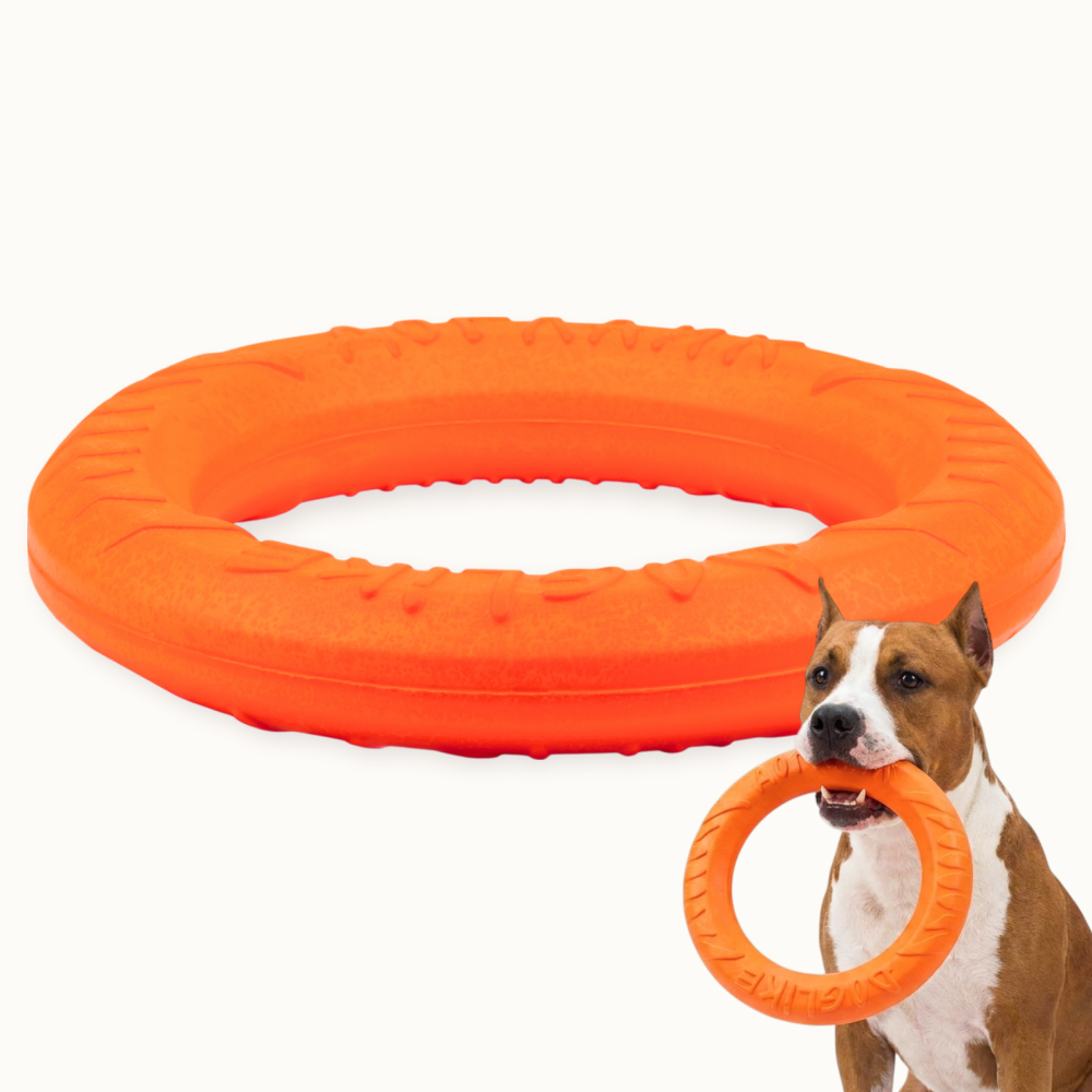 Pet hobby Игрушка для собак Кольцо восьмигранное большое TugAndTwist, диаметр 34 см, оранжевое