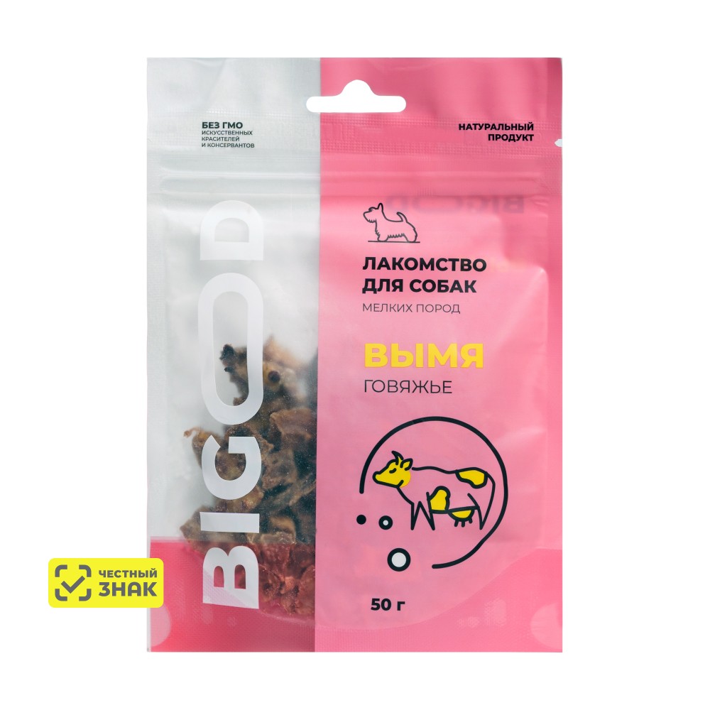 

BIGOOD Лакомство Вымя говяжье для собак, 50 гр.