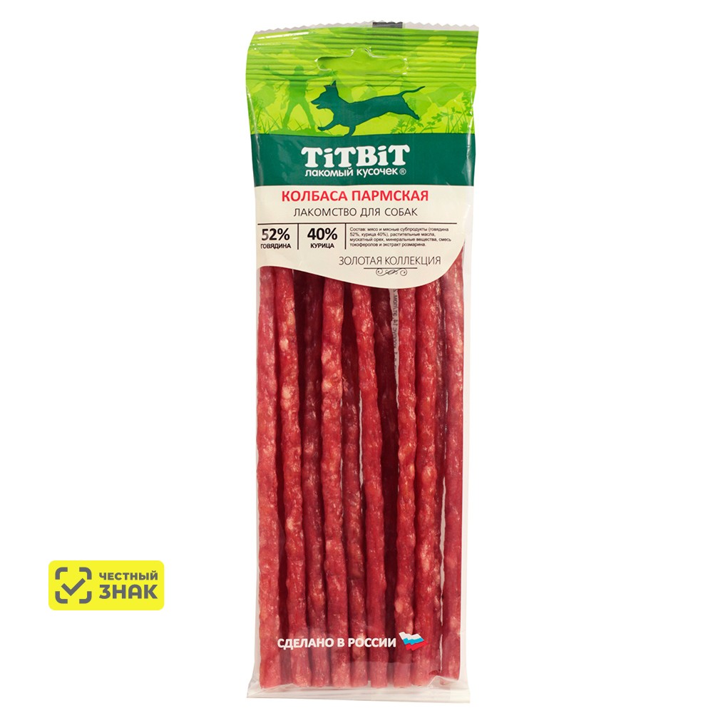 

TiTBiT Лакомство Колбаса Пармская для собак, 80 гр.
