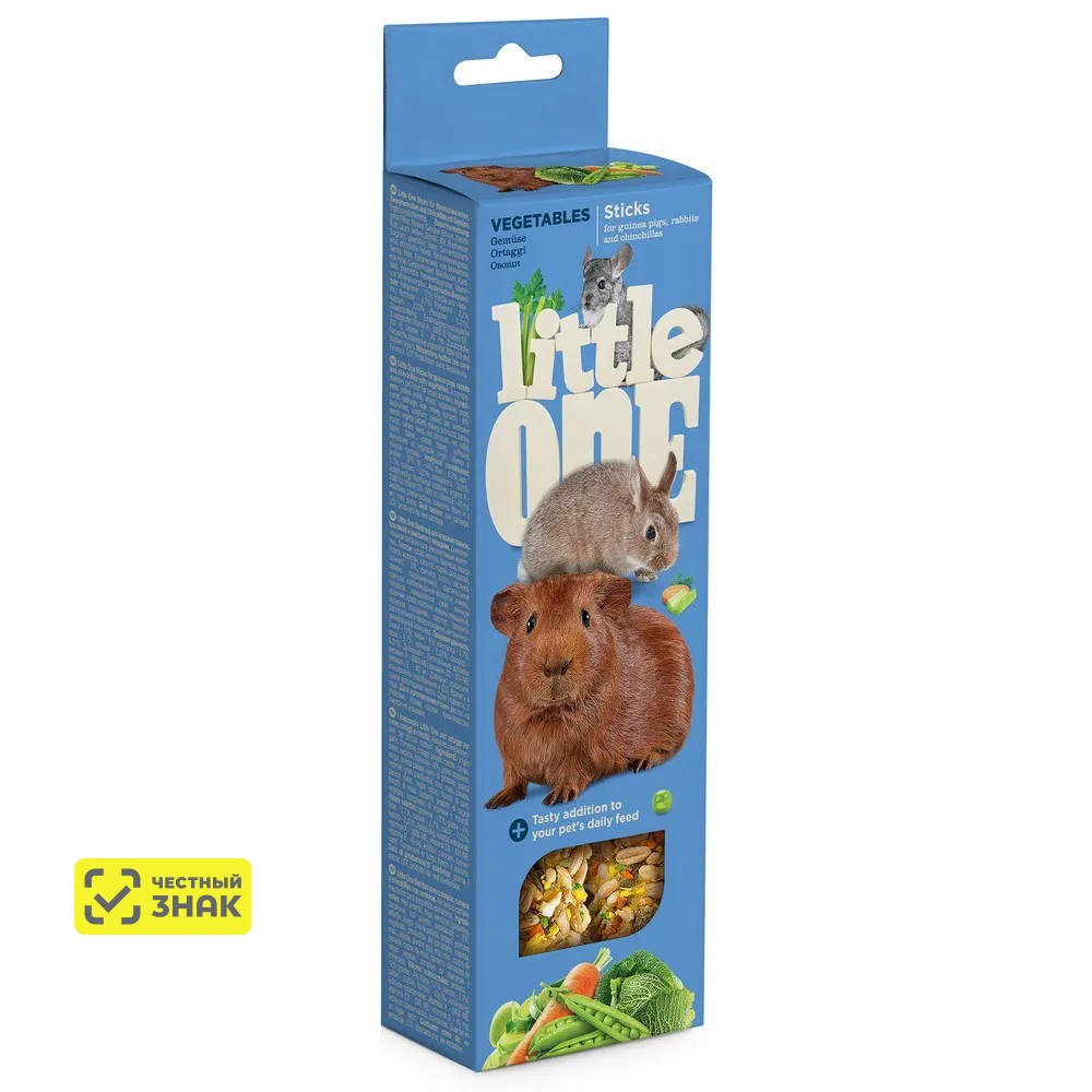 

Little One палочки для морских свинок, кроликов и шиншилл с овощами 2х60г