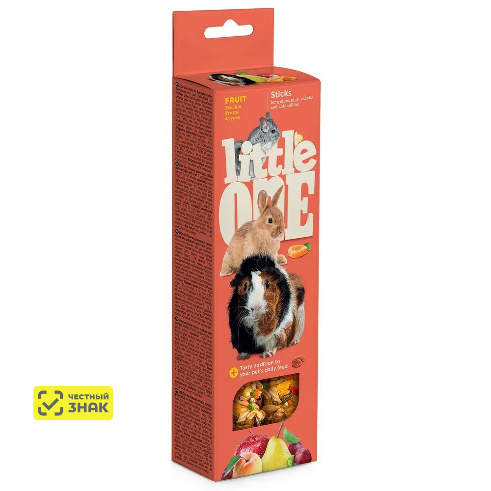 

Little One палочки для морских свинок, кроликов и шиншилл с фруктами 2х60г