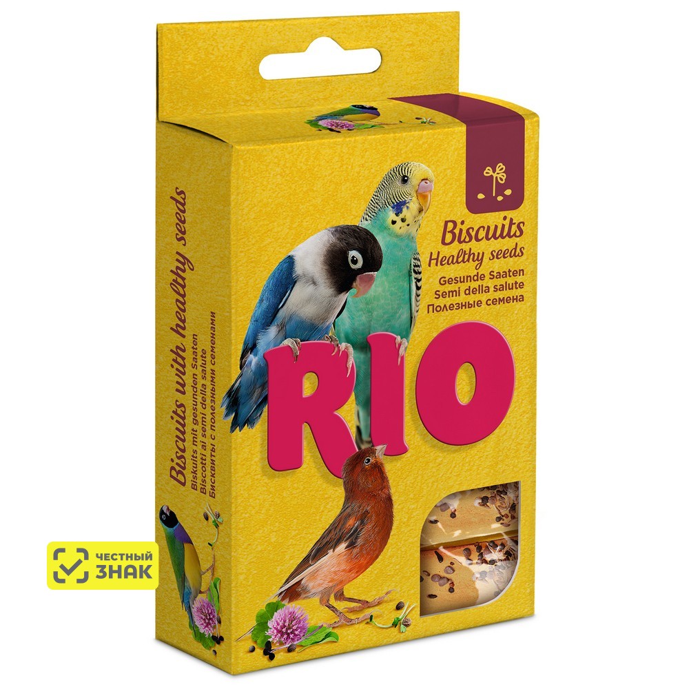 RIO Бисквиты для всех видов птиц с полезными семенами 5х7 г